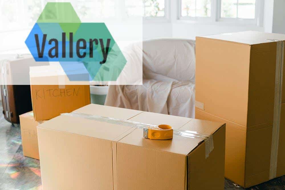 Empty apartment with packed carton boxes before moving